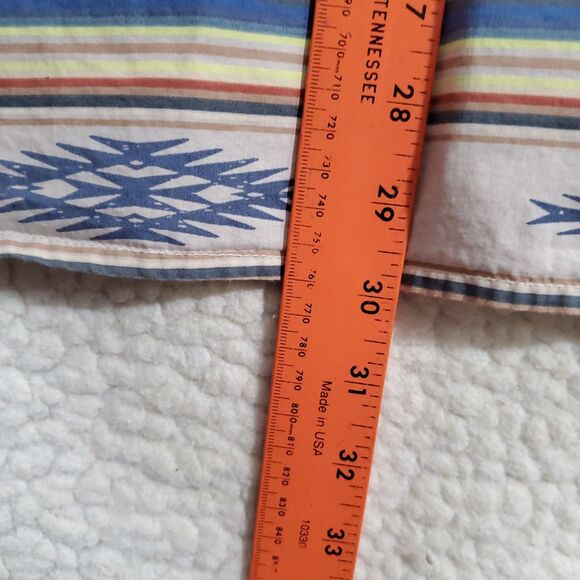 Ariat Retro Fit Mens Shirt XXL Striped Aztec w/ Pearl Snap Buttons Southwestern - Picture 12 of 16